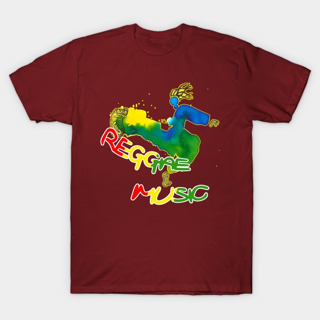 reggae music T-Shirt by fujiart